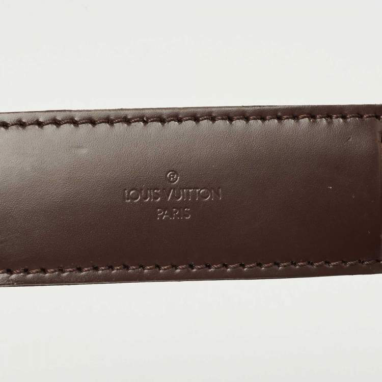 Pre Owned Louis Vuitton Ebony Leather Bag Strap