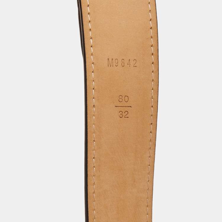 Pre Owned Louis Vuitton Monogram Canvas Oval Cut Belt 100CM