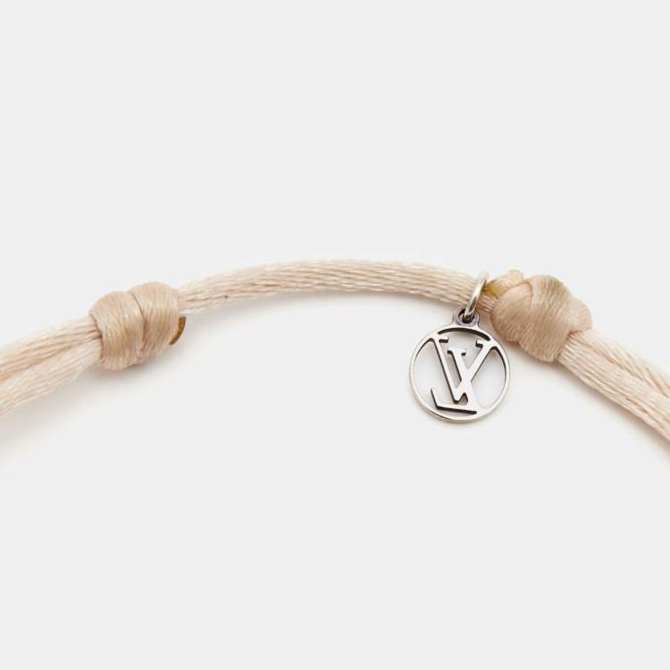 مملوكة مسبقًا Louis Vuitton LockIt Sterling Silver Cord Bracelet