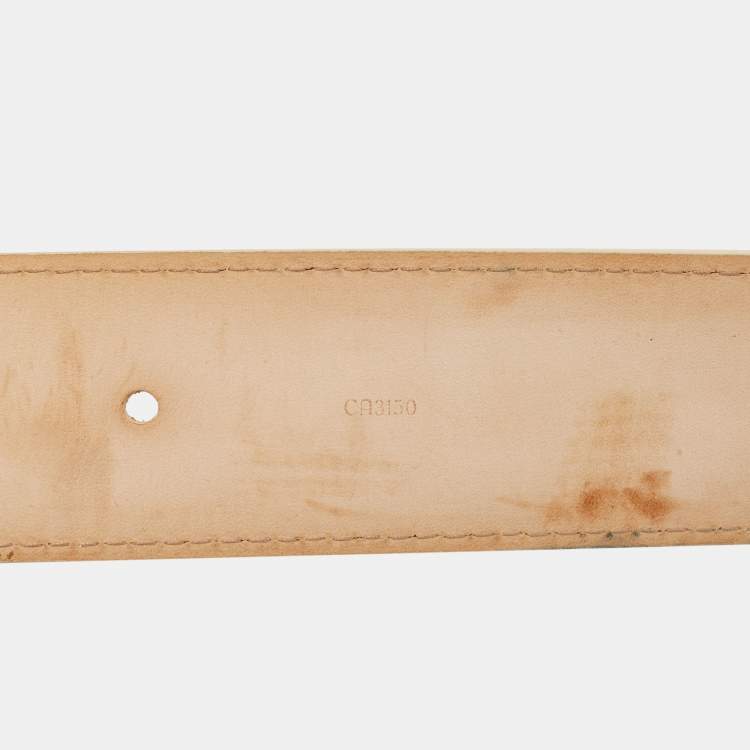 Pre Owned Louis Vuitton Damier Azur LV Initiales Belt 90CM