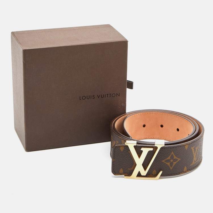 Pre Owned Louis Vuitton Monogram Canvas LV Initiales Belt 85 CM