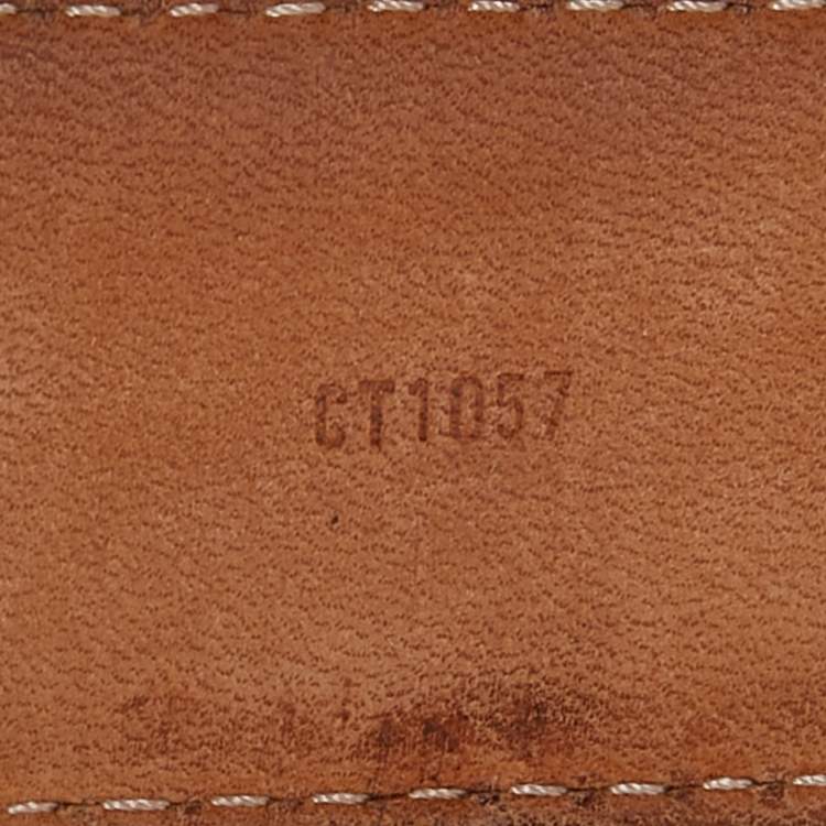 Pre Owned Louis Vuitton Blue Monogram Denim Belt 90CM