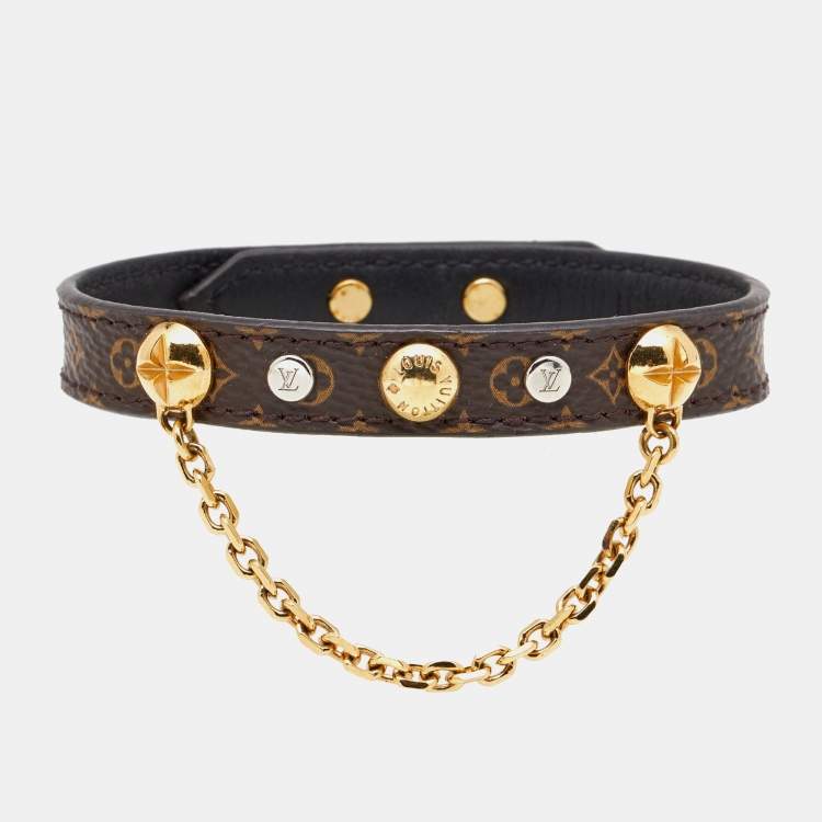 Louis Vuitton LV Iconic Bracelet Black in Canvas with Gold-tone - US