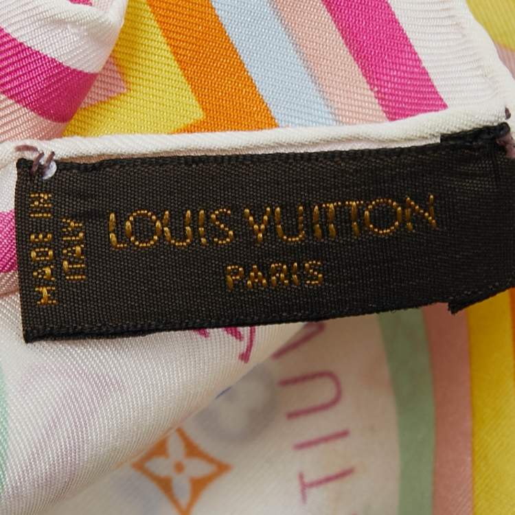 Pre Owned Louis Vuitton Multicolor Monogram Silk Scarf
