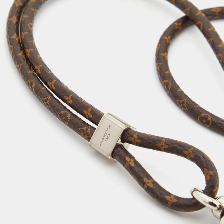Pre Owned Louis Vuitton Monogram Canvas and Silicon Louise Phone Holder