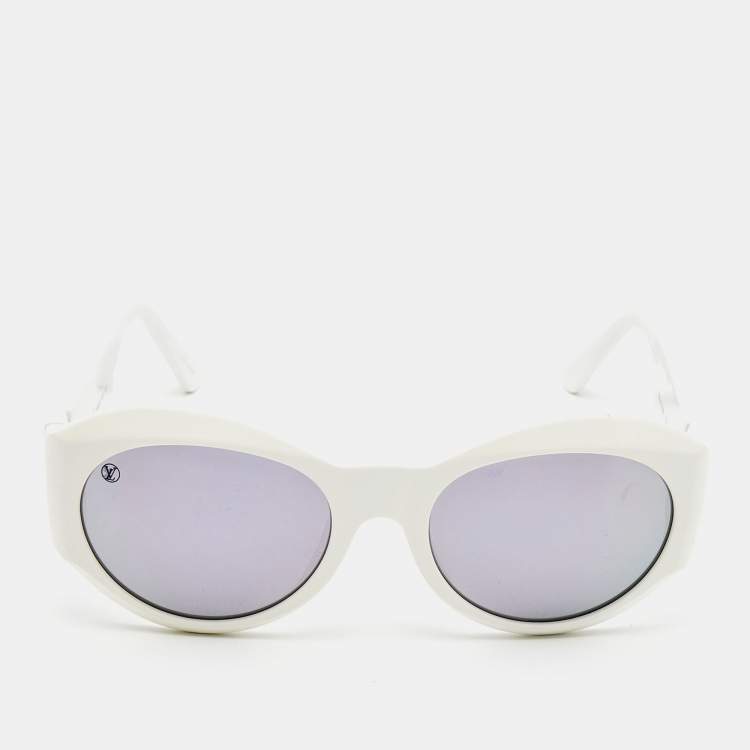 Louis Vuitton White LV Round Sunglasses Louis Vuitton