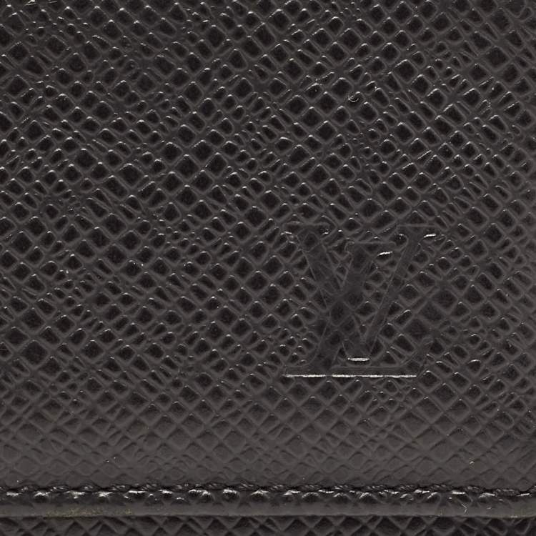 Pre Owned Louis Vuitton Black Leather 4 Key Holder
