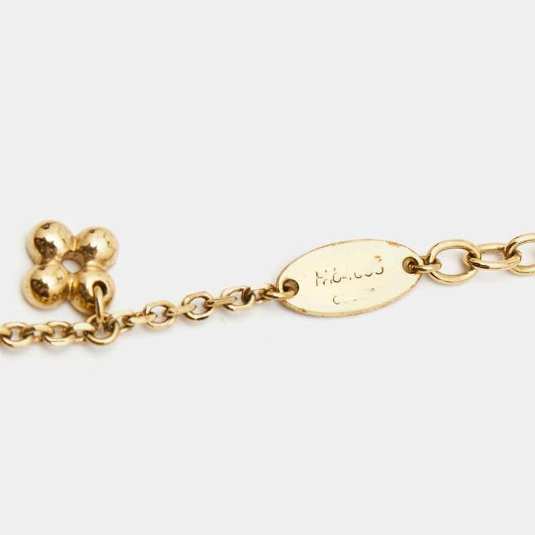 Pre Owned Louis Vuitton Blooming Supple Gold Tone Necklace