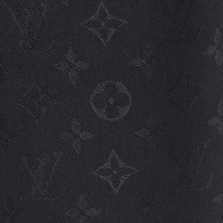 Pre Owned Louis Vuitton Black Silk & Wool Classique Monogram Shawl