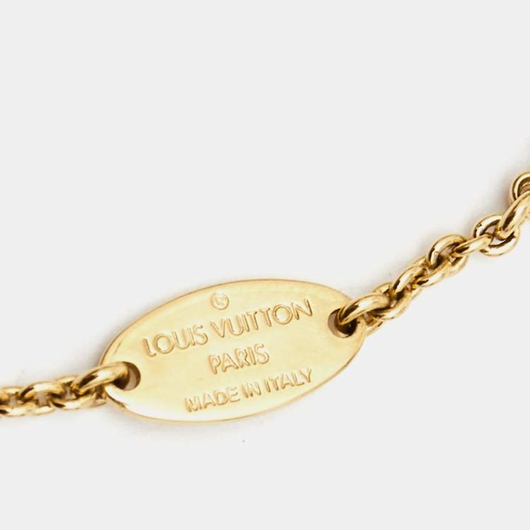 Pre Owned Louis Vuitton Essential V Gold Tone Bracelet