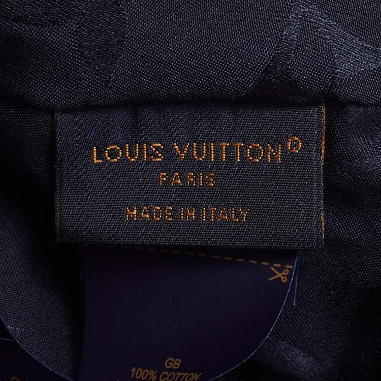 Pre Owned Louis Vuitton Marine Blue Monogram Velvet LV Touch Cap