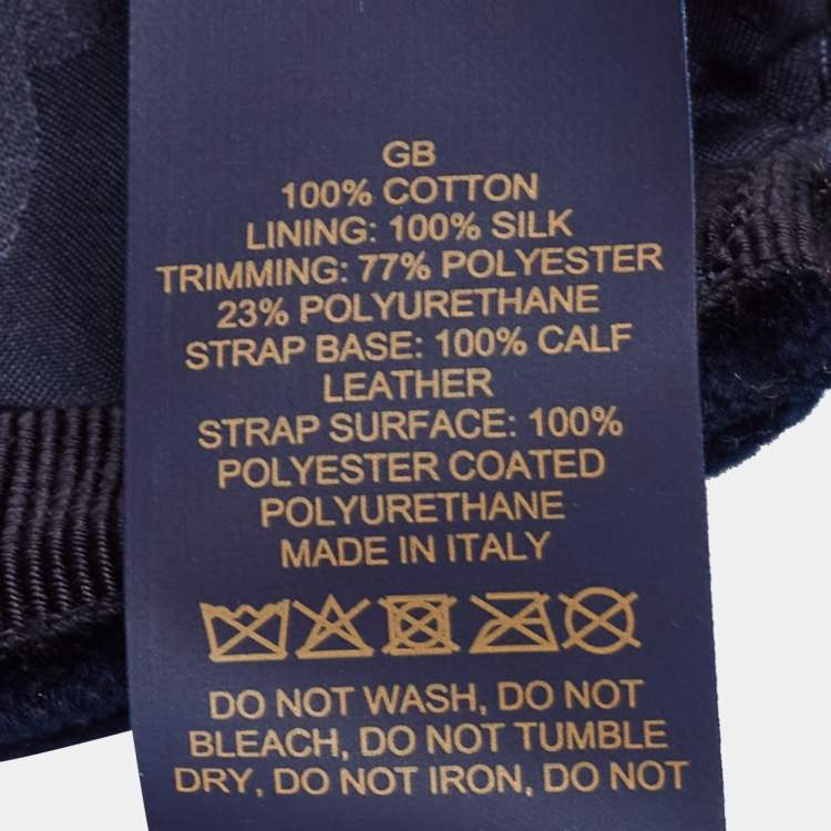 Pre Owned Louis Vuitton Marine Blue Monogram Velvet LV Touch Cap