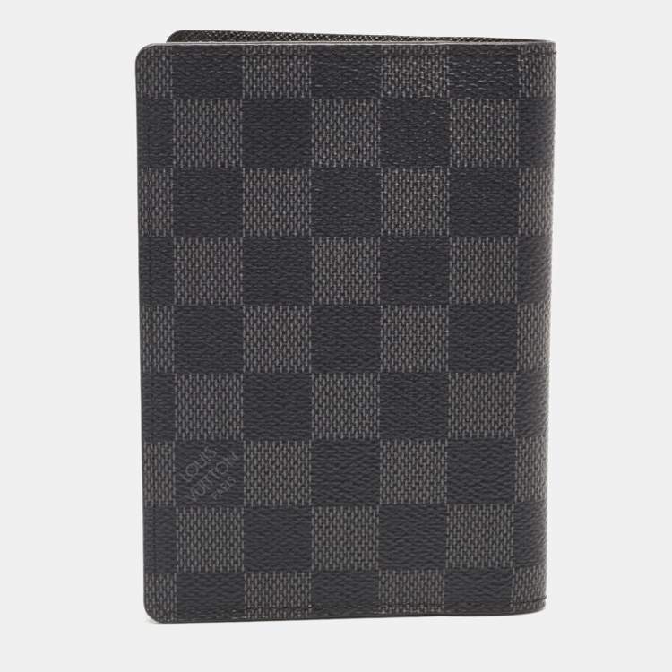 Pre Owned Louis Vuitton Damier Graphite Canvas Passport Cover  