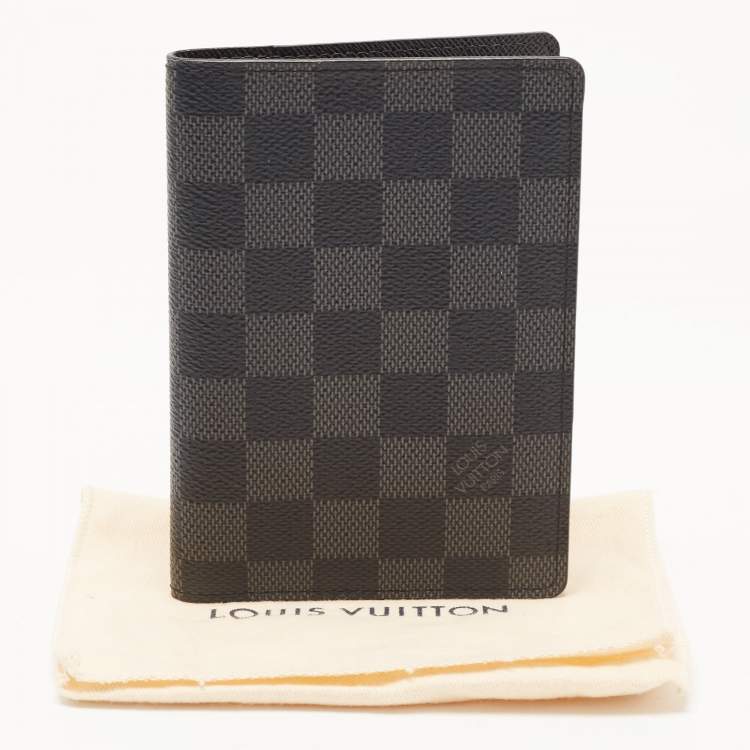 Pre Owned Louis Vuitton Damier Graphite Canvas Passport Cover  