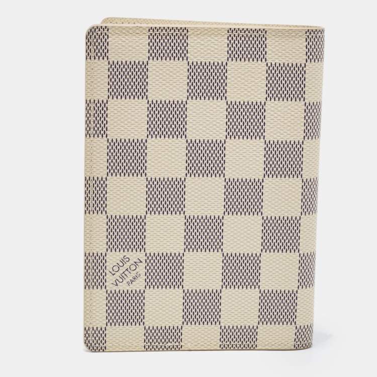 Pre Owned Louis Vuitton Damier Azur Canvas Passport Cover