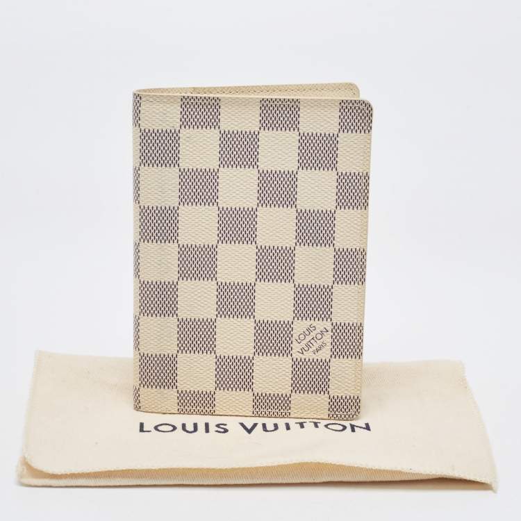 Pre Owned Louis Vuitton Damier Azur Canvas Passport Cover