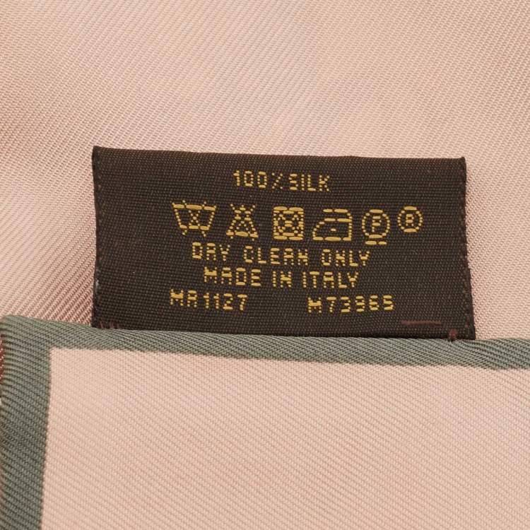 Pre Owned Louis Vuitton Rose Poudre Trunks Print Silk Bandeau
