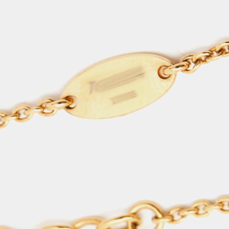 Pre Owned Louis Vuitton Essential V Gold Tone Bracelet