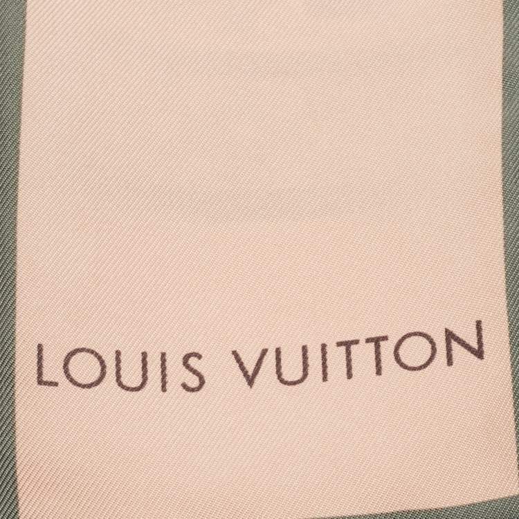 Pre Owned Louis Vuitton Pink Trunks Printed Silk Bandeau