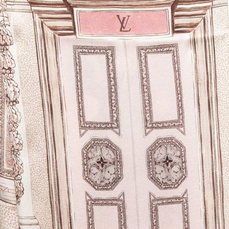 Pre Owned Louis Vuitton Cream Les Decors Parisiens au XIX Siecle Silk Stole