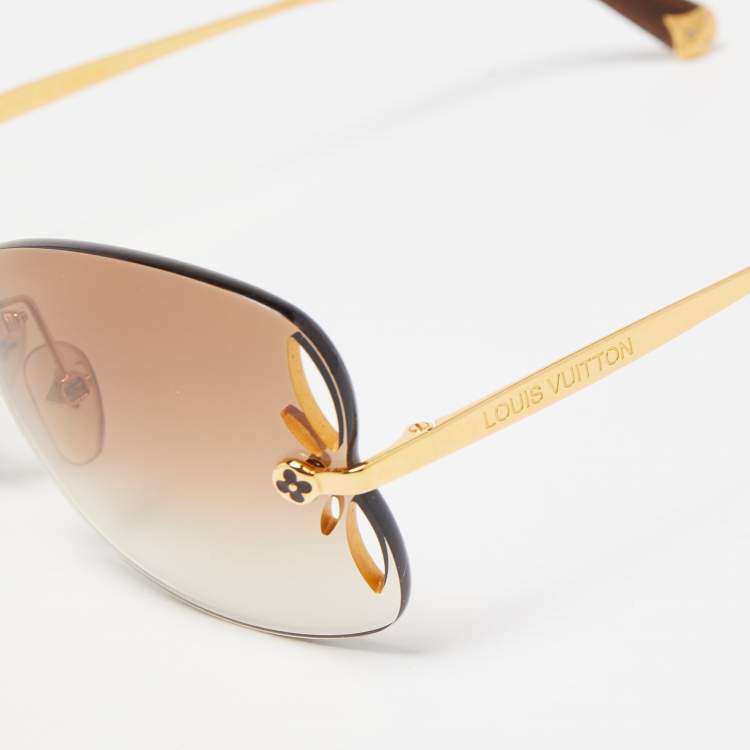 Louis Vuitton Brown/Gold Gradient Z0371U Lily Sunglasses Louis