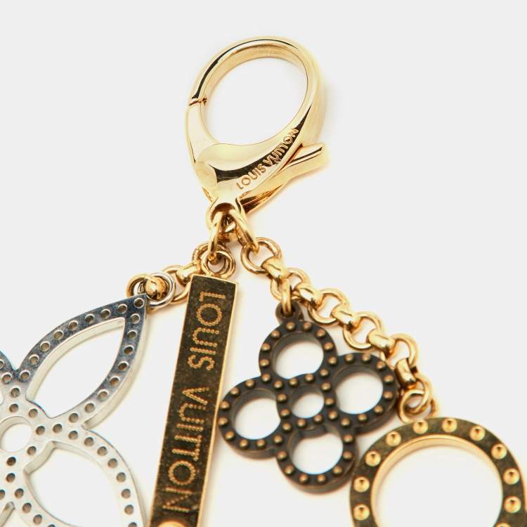 Pre Owned Louis Vuitton Gold Silver & Black Tone Tapage Bag Charm