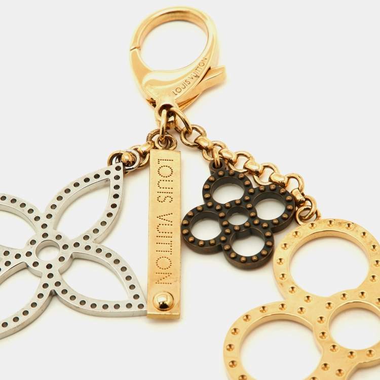 Pre Owned Louis Vuitton Gold Silver & Black Tone Tapage Bag Charm