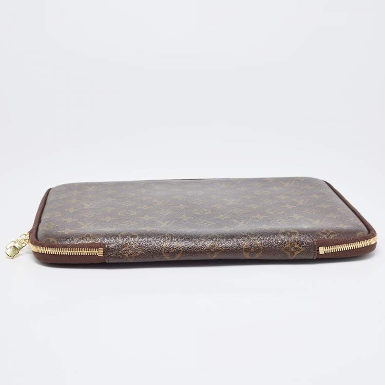 Pre Owned Louis Vuitton Monogram Canvas Laptop Sleeve