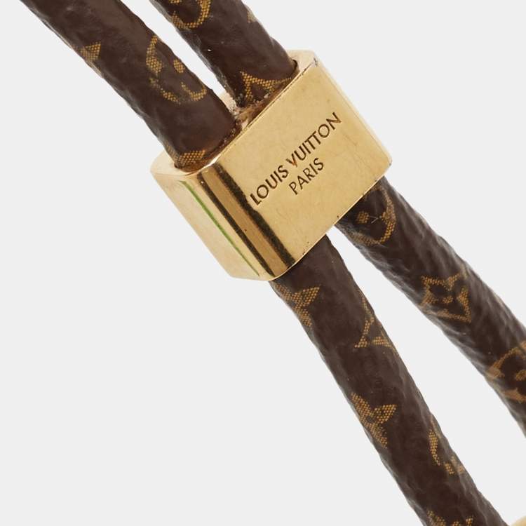 Pre Owned Louis Vuitton Louise Canvas Silicon Gold Tone Phone Holder