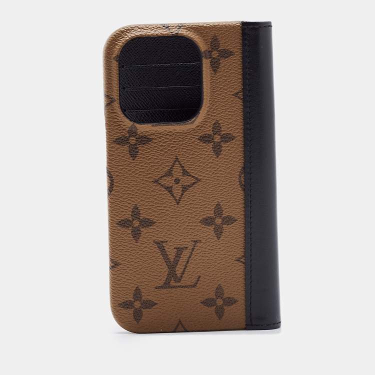 مملوكة مسبقًا Louis Vuitton Monogram Reverse Canvas iPhone 14 Pro Folio Case
