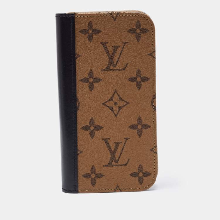 Louis Vuitton Monogram Reverse Canvas iPhone 14 Pro Folio Case Louis Vuitton