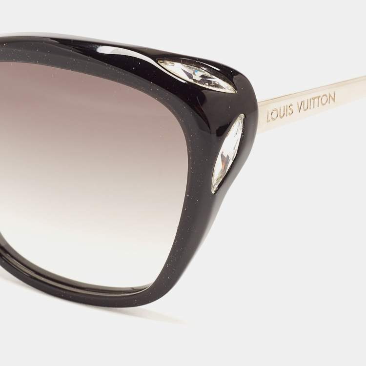 مملوكة مسبقًا Louis Vuitton Black Gradient Z0760E Crystals Square Sunglasses
