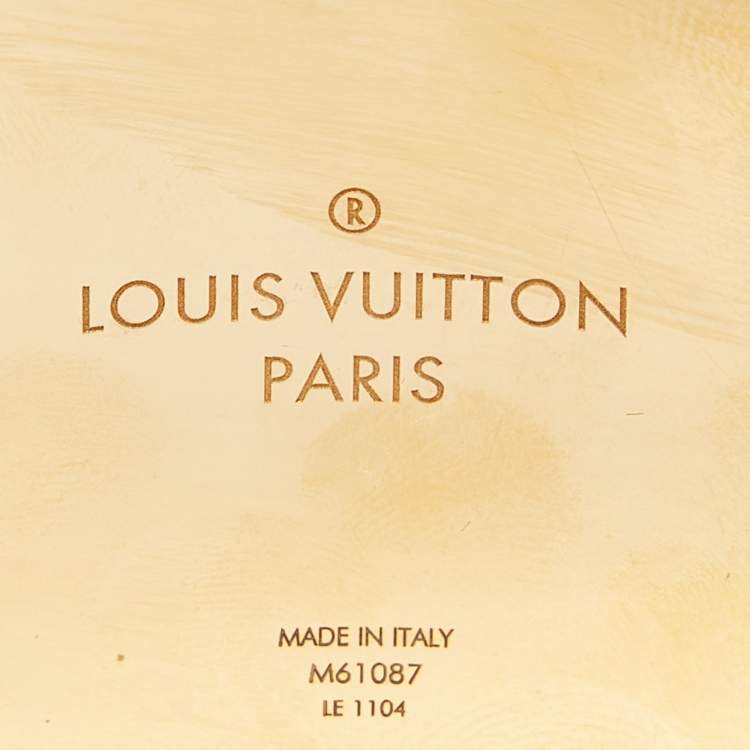 Pre Owned Louis Vuitton Gold Tone & Silver Tone Essential V Cuff Bracelet