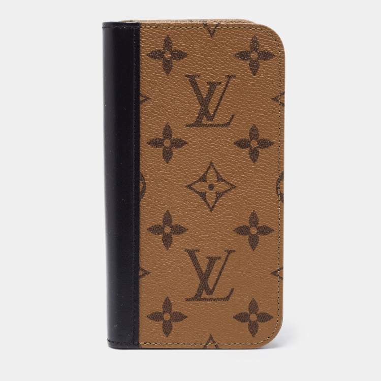 Louis Vuitton Monogram Reverse Canvas iPhone 14 Pro Folio Case