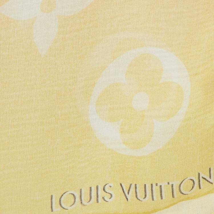 مملوكة مسبقًا Louis Vuitton Multicolor Ombre Logo Printed Silk Scarf