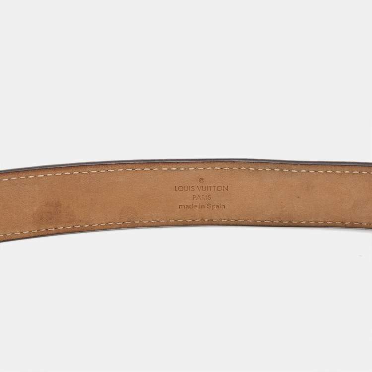 Pre Owned Louis Vuitton Damier Ebene Mini Belt 80CM