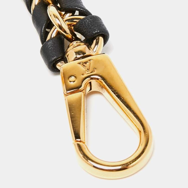 مملوكة مسبقًا Louis Vuitton Black Braided Leather Chain Shoulder Bag Strap