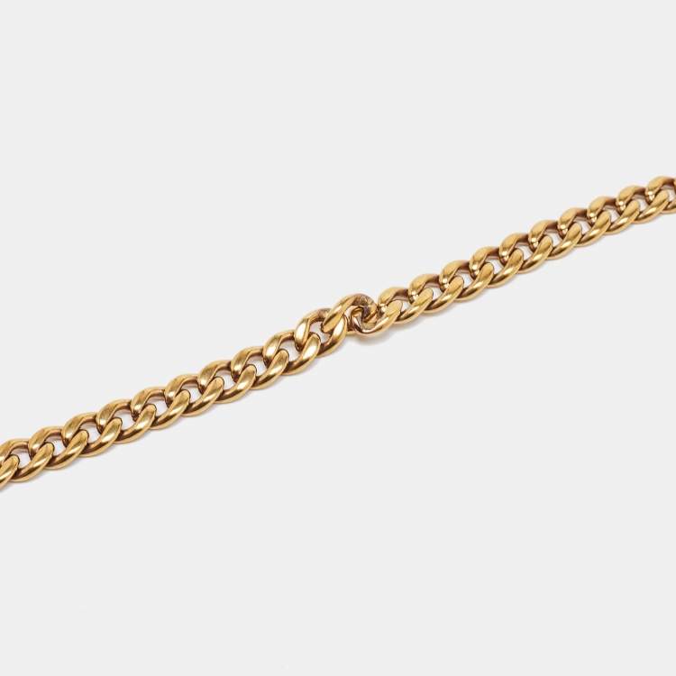 Pre Owned Louis Vuitton Gold Tone Chain Link Shoulder Bag Strap