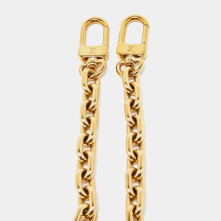 Pre Owned Louis Vuitton Gold Tone Chain Link Handle Bag Strap