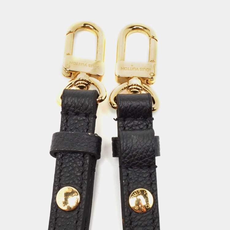 Pre Owned Louis Vuitton Black Leather Adjustable Shoulder Bag Strap