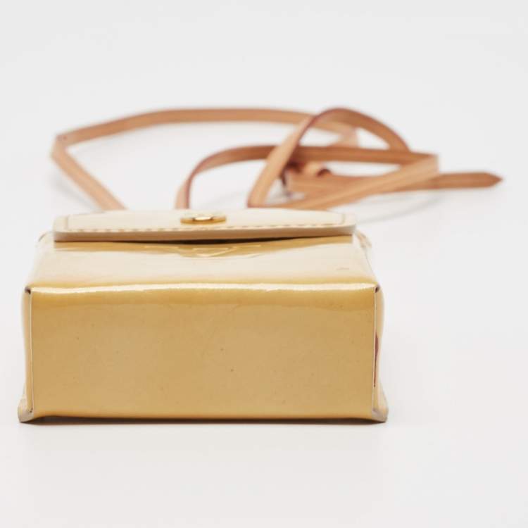 Pre Owned Louis Vuitton Yellow Monogram Vernis Cigarette Case