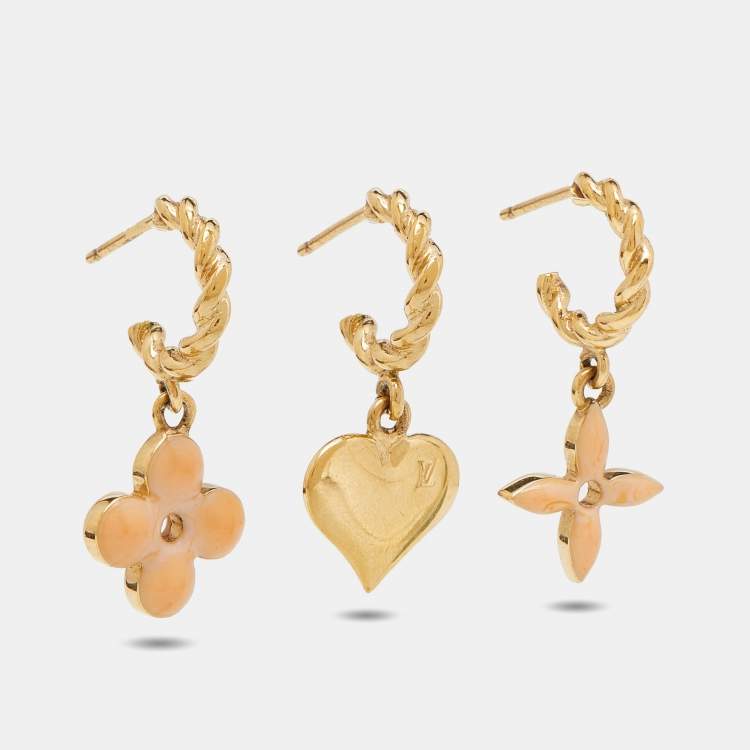 louis vuitton letter earrings