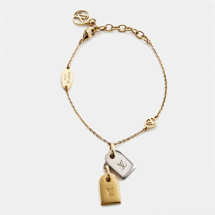 Pre Owned Louis Vuitton Nanogram Two Tone Bracelet