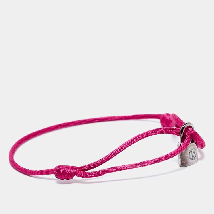 Pre Owned  Louis Vuitton Lockit Sterling Silver Cord Bracelet