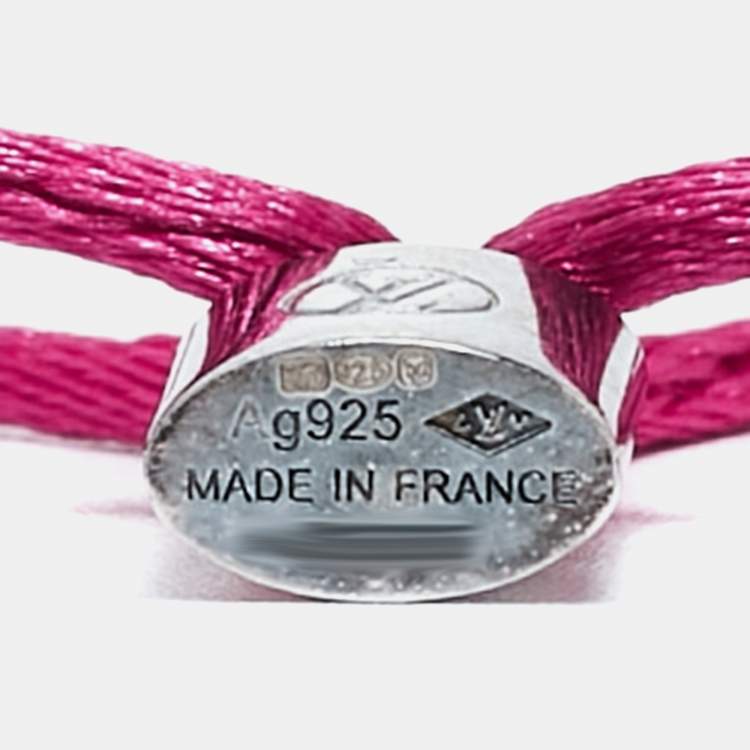 Pre Owned  Louis Vuitton Lockit Sterling Silver Cord Bracelet