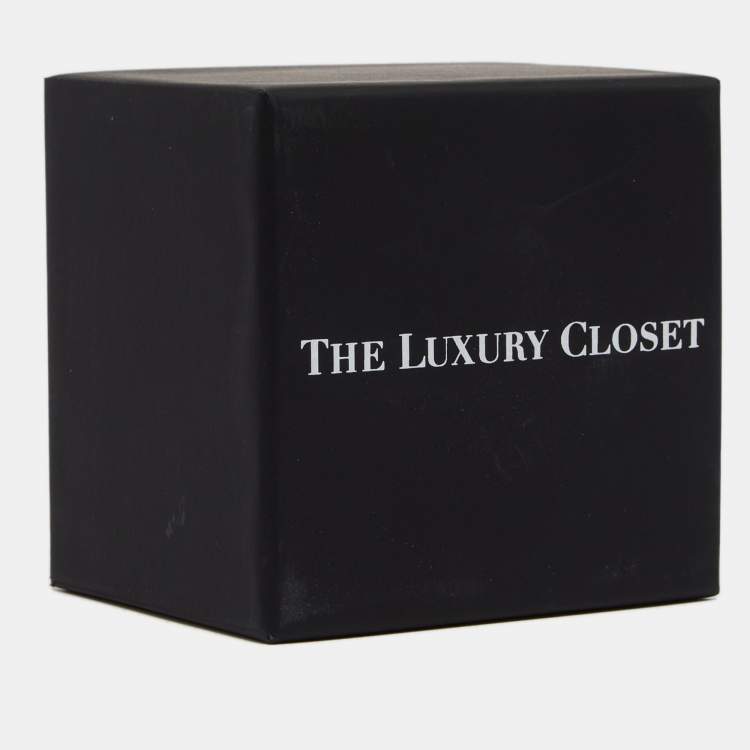 Pre Owned Louis Vuitton Loulougram Faux Pearl Gold Tone Earrings