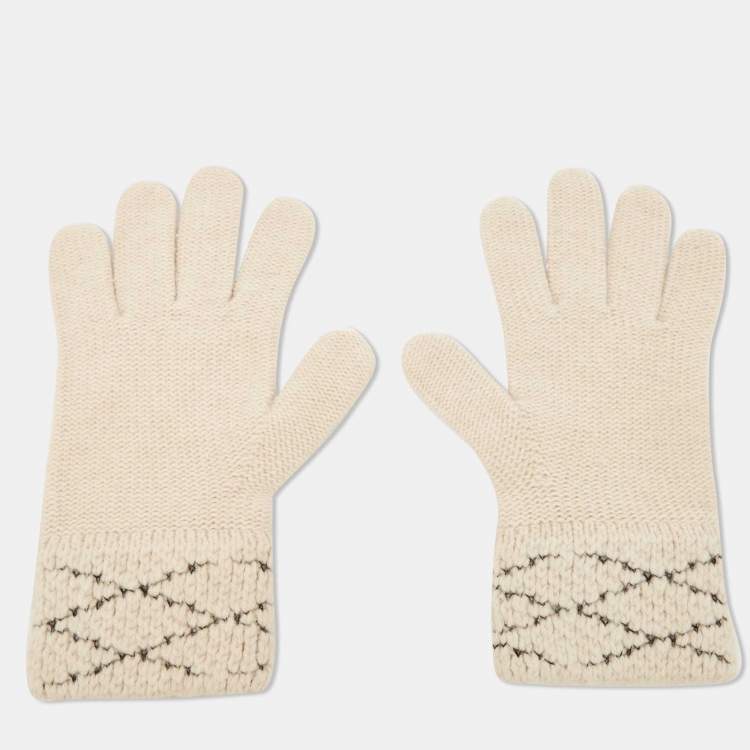 Cream wool best sale gloves