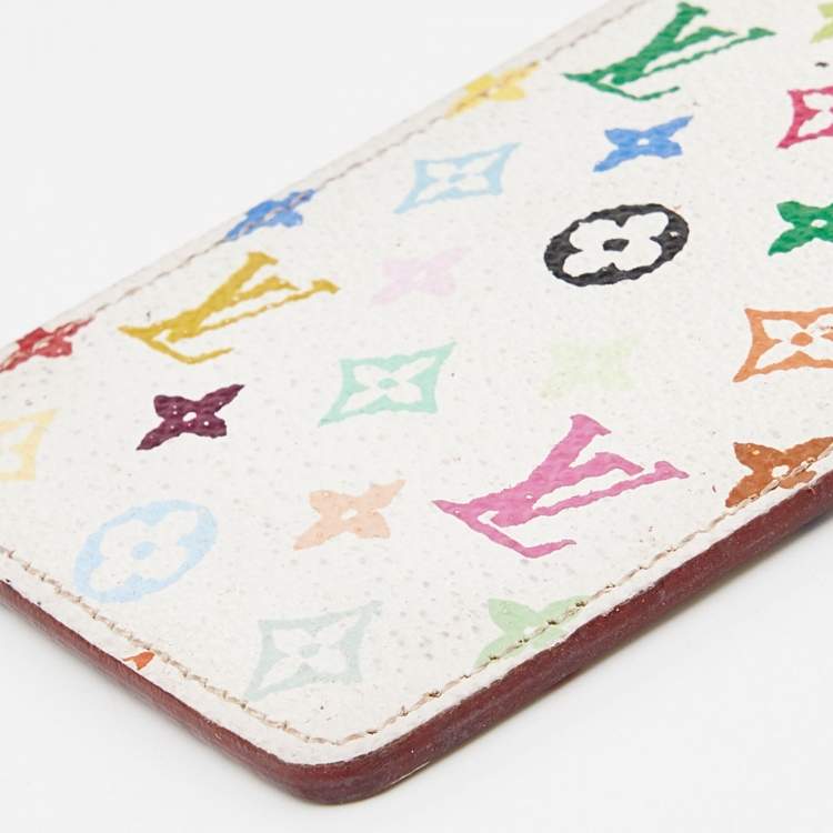 Pre Owned Louis Vuitton White Multicolore Monogram Canvas Etui Miroir Mirror Case
