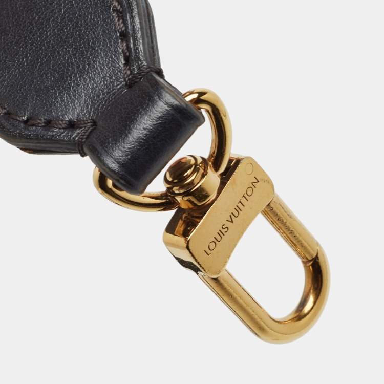 Pre Owned Louis Vuitton Black Leather Bag Shoulder Strap