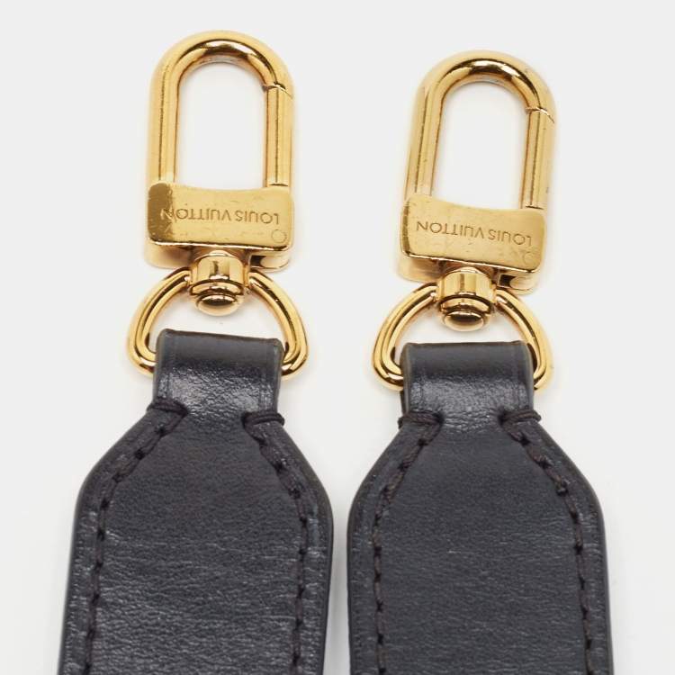 Pre Owned Louis Vuitton Black Leather Bag Shoulder Strap